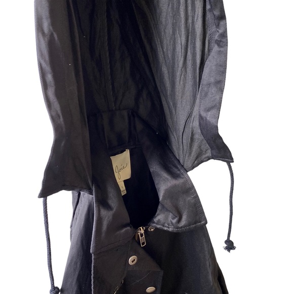 JOIE Silky Nylon Barker Utility Jacket Buttons Snaps Zippers Drawstring Small - Picture 12 of 15